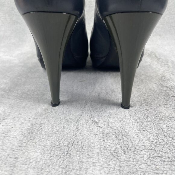 Gianfranco Ferre Pump Heels Shoes Navy Green Women's Size 39 US 9 Leather - Picture 5 of 16